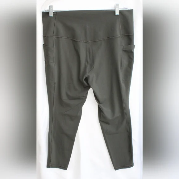 Athleta Salutation Stash Pocket II 7/8 Womens Tight Legging Aspen Olive Green XL - Picture 2 of 6